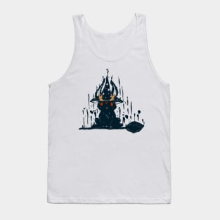 Witch bunny cute and spooky halloween 2022 decoration ink drawing Tank Top